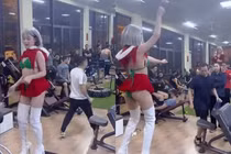 Phòng gym cho nhân viên ăn mặc mát mẻ nhún nhảy gây tranh cãi