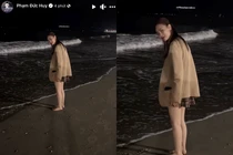 Nhờ người yêu chụp ảnh, vóc dáng MC Huyền Trang bị dìm "nặng nề"