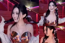 Hot girl Thái Lan diện thời trang hở, nhún nhảy cực mạnh