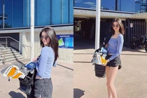 Tiểu thư gia tộc tỷ đô Đài Loan khoe da trắng, chân thon nuột nà