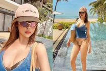 "Phú bà" Huyền Baby iện áo tắm khoe sắc vóc nuột nà