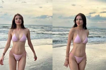 Em gái Công Vinh diện bikini nhỏ xíu lại lần nữa đốt mắt netizen