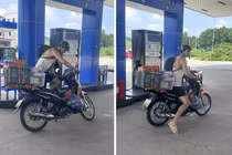 Danh tính "anh Tây" đi xe máy hỗ trợ bà con lũ lụt