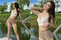 Hot girl bị nhắc nhở vì diện đồ bó chẽn nơi công cộng