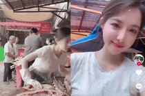 Nhờ vẻ ngoài ấn tượng, cô gái bán cá bất ngờ gây "bão" mạng