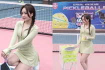 Trọn khoảnh khắc của hot girl pickleball trên sân tập
