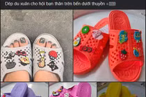 Dép tổ ong “huyền thoại” thành hot trend dịp Tết