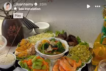 Vợ Văn Hậu khoe mâm cỗ đẹp nhận vạn lời khen từ netizen