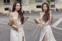 Tranh cãi gái xinh Sài thành mặc trễ nải ở phố đi bộ Hồ Gươm 