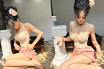 Gái xinh "đất Mỏ" mặc đồ bó chẽn, "lăng-xê" áo corset