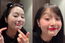 Quay clip tẩy trang, Gấm Kami khoe mặt mộc ra sao?