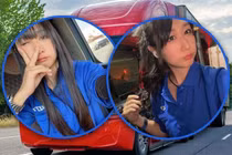 Nữ tài xế xe tải gây sốt vì xinh như hot girl