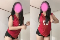 Hot girl bóng chuyền có ngoại hình nóng bỏng nhảy TikTok "cực cháy"