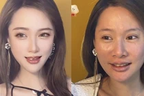 Tẩy trang trên sóng livestream, gái xinh khoe mặt mộc "hú hồn"