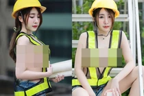 "Nữ công nhân hot girl" khiến netizen "đỏ mắt" bởi trang phục