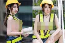 "Nữ công nhân hot girl" khiến netizen "đỏ mắt" bởi trang phục
