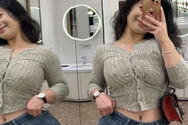 Nàng béo xứ Trung mặc đồ ôm quyến rũ dù tròn lẳn