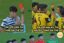Ảnh chế bóng đá: U23 Việt Nam... "tổng kho" thẻ đỏ cho đối thủ