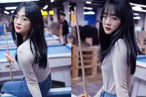 Xuất hiện video "thánh nữ bida" Gấm Kami khi đi thi khác xa TikTok