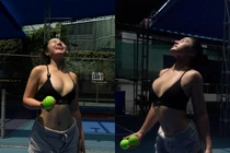 Ăn mặc khó hiểu phơi nắng ở sân pickleball, gái xinh gây chú ý