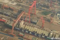 Cận cảnh tàu sân bay thứ ba của Trung Quốc đã thành hình