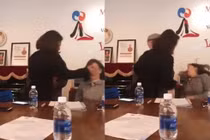 Phụ huynh tát giáo viên "nổ đom đóm mắt" giữa cuộc họp