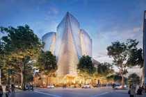 Độc đáo tòa nhà mặt tiền bao phủ lớp thép uốn lượn