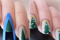Mẫu nail rực rỡ cho đêm Noel