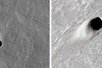 Bí ẩn miệng hố trên sao Hỏa nghi lối vào thế giới dưới lòng đất