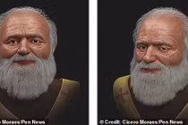 Phục dựng gương mặt nguyên mẫu của ông già Noel, bất ngờ dung mạo