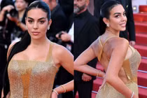 Bạn gái Ronaldo khoe vóc dáng gợi cảm tại LHP Cannes 2023