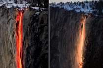 Tận mục ngọn thác độc nhất hành tinh, tuôn “lửa” kỳ bí 