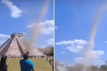 Lốc xoáy mới xuất hiện trước kim tự tháp: “Thần linh” nổi giận?