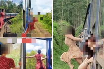 Nhoài người ra khỏi tàu để “sống ảo”, du khách gặp họa kinh hoàng