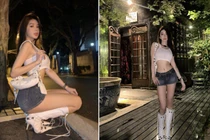 Diện đồ bé xíu, người đẹp 1,5 triệu fan hút vạn ánh nhìn