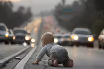 Tìm thấy bé 1 tuổi bò trên cao tốc sau hai ngày đi lạc