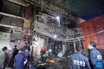 Hiện trường vụ cháy nhà hàng ở Trung Quốc, 22 người thiệt mạng