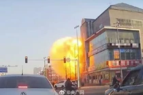 Hiện trường vụ nổ lớn ở Trung Quốc, nhiều người thương vong