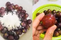 Dùng nguyên liệu này ngâm nho, sau 10 phút liền sạch bách hóa chất
