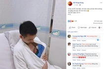 Tiền vệ Đỗ Hùng Dũng đón con trai đầu lòng