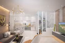 Nhà ống hai tầng kết hợp sân thượng đẹp miễn chê