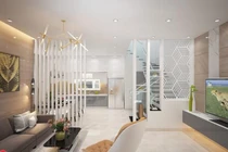 Nhà ống hai tầng kết hợp sân thượng đẹp miễn chê