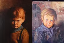 Bí ẩn kinh hoàng bức tranh 'cậu bé khóc', nhà nào treo thì sẽ gặp hỏa hoạn