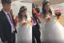 3 cô dâu mặc váy trễ như sắp rơi ra đến nơi "dậy sóng" CĐM