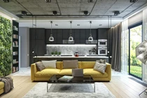 Chiêm ngưỡng căn hộ đẹp nổi bật với bức tường bằng cây xanh