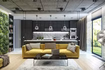 Chiêm ngưỡng căn hộ đẹp nổi bật với bức tường bằng cây xanh