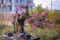 Cây đào làm bằng đá quý, rao giá 600 triệu