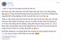 Thanh niên vượt 17 cây số mưa bão mua đồ ăn cho người yêu và cái kết