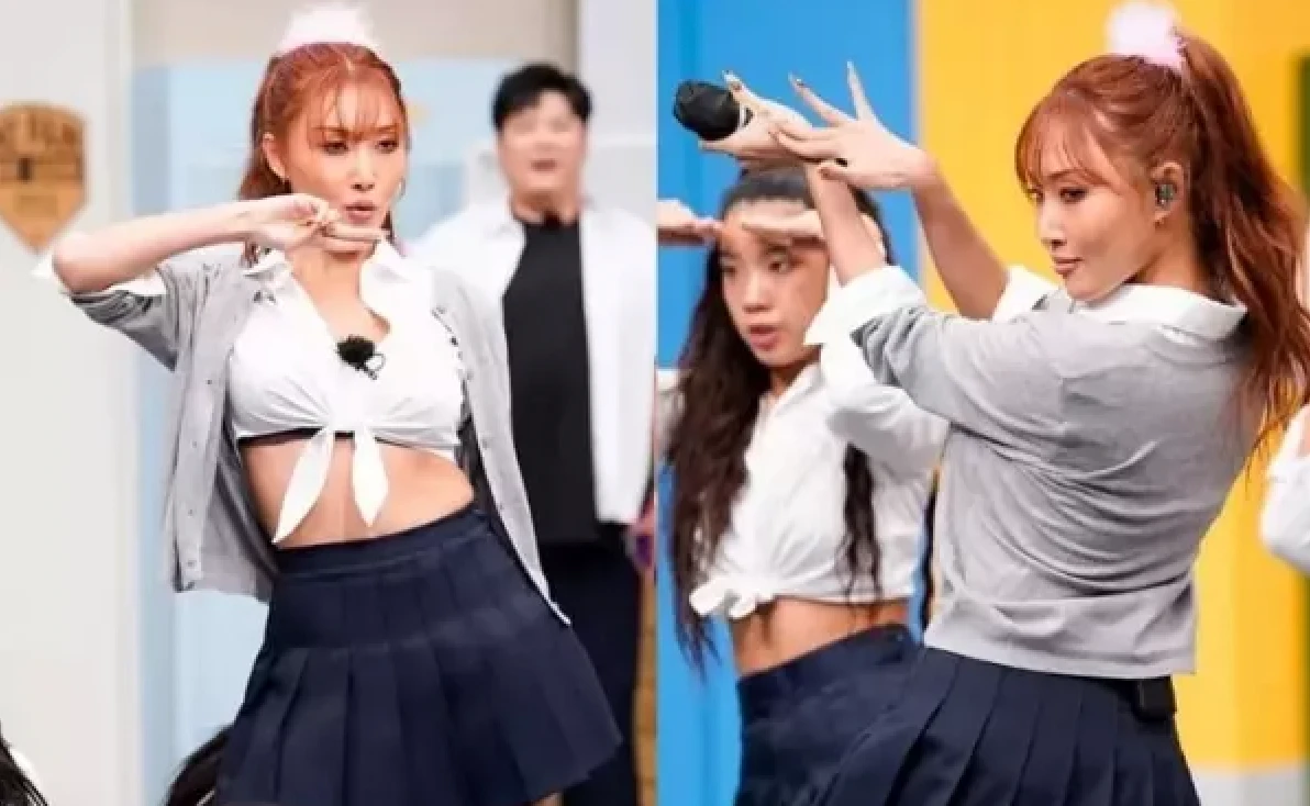 Đỏ mặt trước mỹ nhân mặc đồng phục học sinh như áo ngực