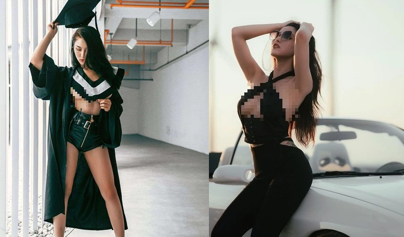 Thời trang của hot girl từng bị ném đá “sexy hóa” áo cử nhân